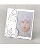 Portafotos plateado "It´s a girl" con referencia MOP-M252.2 y un precio de 8,82 € de la sección detalles para bautizo