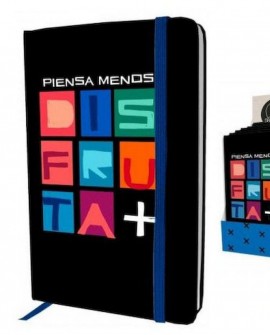 Cuaderno con frase "Piensa menos, disfruta más" con referencia R4M-AST5984 y un precio de 2,30 € de la sección Caprichos para...