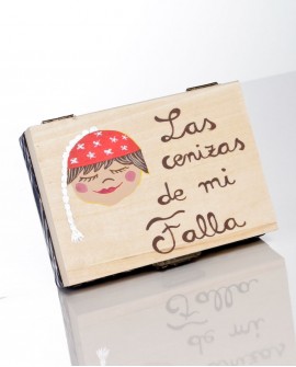 Caja para cenizasCaja madera cenizas falla – Presidente | Decorada a mano y personalizada con referencia FAL- ceniza o y un p...