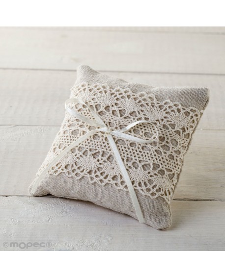 Cojín alfiletero con puntilla. con referencia MOP-A606 y un precio de 1,70 € de la sección Detalles para bodas