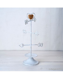 Joyero de metal con flechas de corazones con referencia MOP-G62 y un precio de 15,10 € de la sección MUJER ARTÍCULOS DE DECOR...