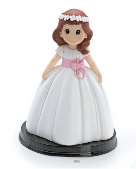 Figura para tarta de niña de comunión con fajín con lazo. con referencia DOP-1685 y un precio de 6,00 € de la sección detalle...