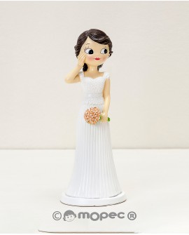 Figura para la tarta de novia individual con recogido. con referencia MOP-Y303 y un precio de 12,05 € de la sección Detalles ...