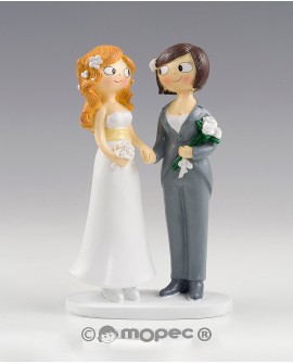 Figura para tarta de novias. con referencia MOP-Y975 y un precio de 25,00 € de la sección Detalles para bodas gays