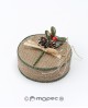 Cajita de yute con decoración navideña. con referencia MOP-A947 y un precio de 3,35 € de la sección Regalos y objetos para la...