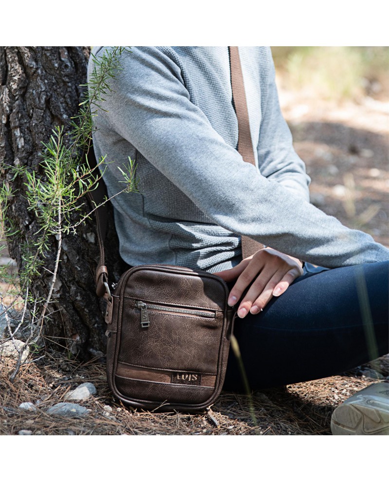 Cartera De Mano Hombre Grant Lois Marrón