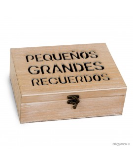 Cofre de madera "Pequeños grandes recuerdos"