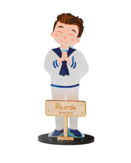 Figura para tarta de comunión niño vestido de marinero con referencia DOP-7662 y un precio de 8,75 € de la sección figura de ...