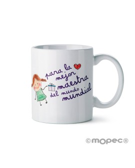 Taza para la mejor maestra del mundo mundial.