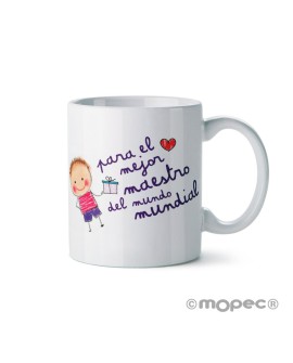 Taza para el mejor profe del mundo mundial.