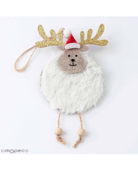 Pack 6 colgantes reno navideño de fieltro con purpurina con referencia MOP-NA37 y un precio de 12,50 € de la sección Regalos ...