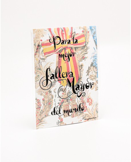 Tarjeta para la mejor Fallera Mayor con referencia TI-tarjeta mejor FM y un precio de 3,00 € de la sección Regalos para Falle...