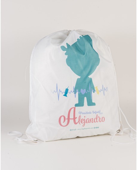 Saco mochila Kiko con referencia PAR-mochila Kiko y un precio de 2,10 € de la sección regalos para comisiones falleras