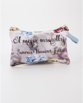 Neceser fallero "El mejor maquillaje. Sonrisa + ilusión + Fallas".