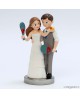 Figura tarta novios pádel con referencia MOP-Y304 y un precio de 30,50 € de la sección figura de tarta de boda