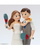 Figura tarta novios pádel con referencia MOP-Y304 y un precio de 30,50 € de la sección figura de tarta de boda
