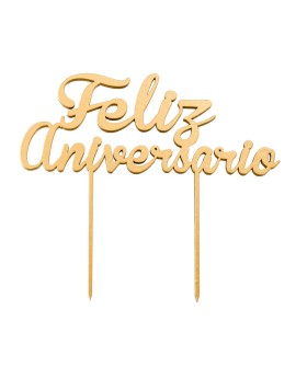 Cake topper Feliz Aniversario