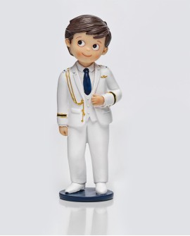 Figura para tarta de niño de comunión de almirante blanco. con referencia DOP-1759/1 y un precio de 9,40 € de la sección figu...