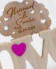 Love en madera con nube personalizado