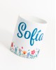Taza personalizada jardín de flores con nombre para invitados infantiles con referencia PAR-taza flores y un precio de 4,20 €...