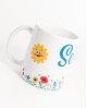 Taza personalizada jardín de flores con nombre para invitados infantiles con referencia PAR-taza flores y un precio de 4,20 €...