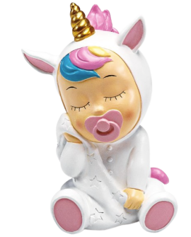 Figura para tarta y hucha de una bebé unicornio. con referencia DOP-1515 y un precio de 10,40 € de la sección detalles para b...