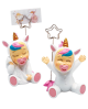 Portafotos pinza de bebé con pelele unicornio en tonos rosas. con referencia DOP-1525 y un precio de 2,90 € de la sección det...