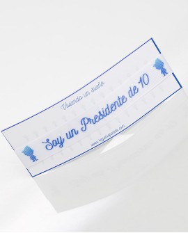 Pulsera cinta Presidente de 10 con referencia PAR-pulsera P10 y un precio de 3,50 € de la sección Regalos para Presidentes