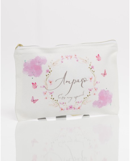 Neceser personalizado Flores Rosa y Mariposas con referencia PAR-neceser floro y un precio de 3,05 € de la sección Detalles ...
