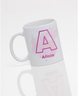 Taza personalizada letra con referencia PAR-taza letra y un precio de 4,50 € de la sección regalos para niños