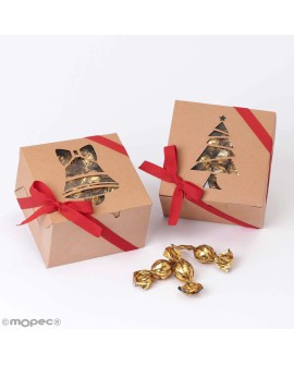 Cajas kraft navideñas con dulces (pack 2) con referencia MOP-NED4 y un precio de 12,40 € de la sección Regalos y objetos para...
