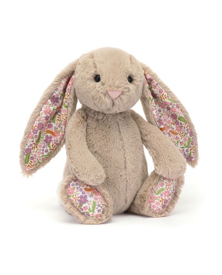 Conejito blanco de peluche con flores y fresas de Jellycat