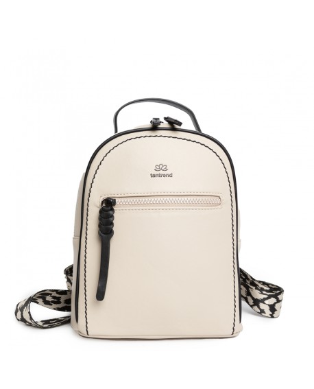 Mochila beige polipiel con asa animal print con referencia TRA-05060027 y un precio de 40,65 € de la sección Bolsos de mujer