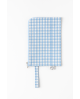 Neceser de tela – Cuadros azul celeste y blanco