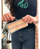 Monedero de tela – Rayas multicolor