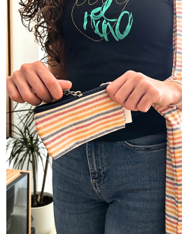 Monedero de tela – Rayas multicolor