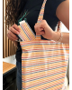 Monedero de tela – Rayas multicolor