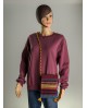Bolso artesanal tipo alforja - Doble bolsillo con flecos y bandolera trenzada
