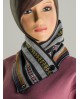 Braga de cuello artesanal forrada en polar - Modelo en tonos azules - Tipo bandana