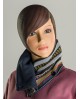 Braga de cuello artesanal forrada en polar - Modelo en tonos azules - Tipo bandana