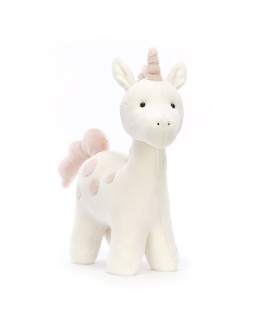 Unicornio Big Spottie de Jellycat – Peluche mágico en tonos vainilla y fresa