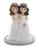 Figura tarta boda chicas – mirada cómplice y ramo blanco con referencia DOP-2054 y un precio de 30,95 € de la sección Detalle...