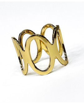 Brazalete dorado diseño ondulado con referencia y un precio de 15,00 € de la sección bisutería mujer