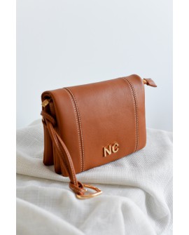 Bolso bandolera Noco piel vegana camel