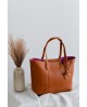 Bolso shopper Noco piel vegana camel