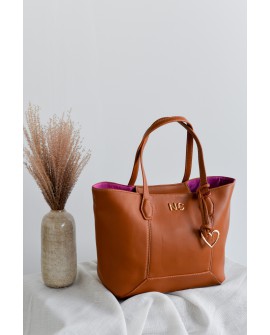 Bolso shopper Noco piel vegana camel