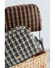 Bandolera Noco ovalada tejido príncipe de gales con referencia NOC-2525628M y un precio de 47,45 € de la sección Bolsos de mujer