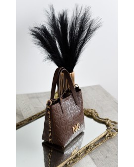 Bolso cubo Noco animal print marrón