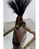 Bolso cubo Noco animal print marrón