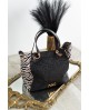 Bolso shopper Noco negro animal print